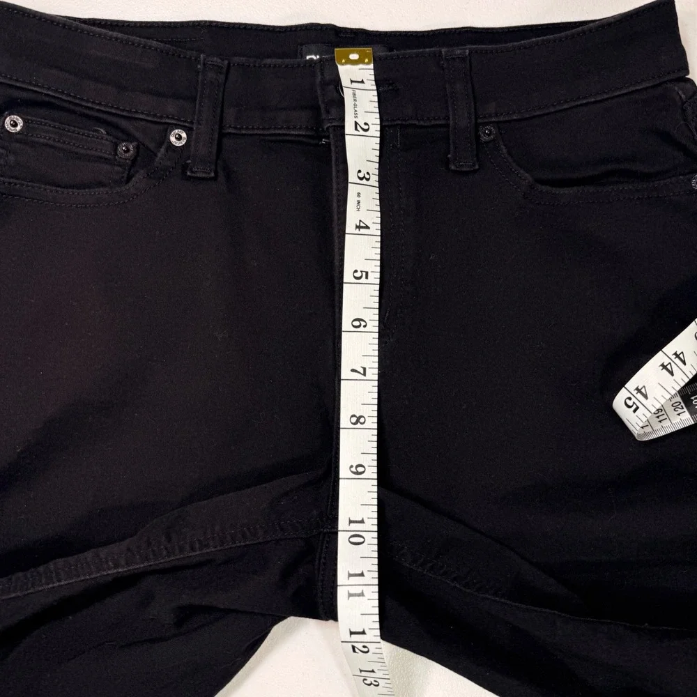 DKNY Jeans Black Denim Bermuda Shorts Long Jean Shorts Size 8 Streetwear Y2K